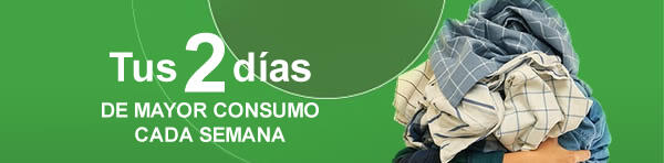 Tus 2 días de MAYOR CONSUMO cada semana